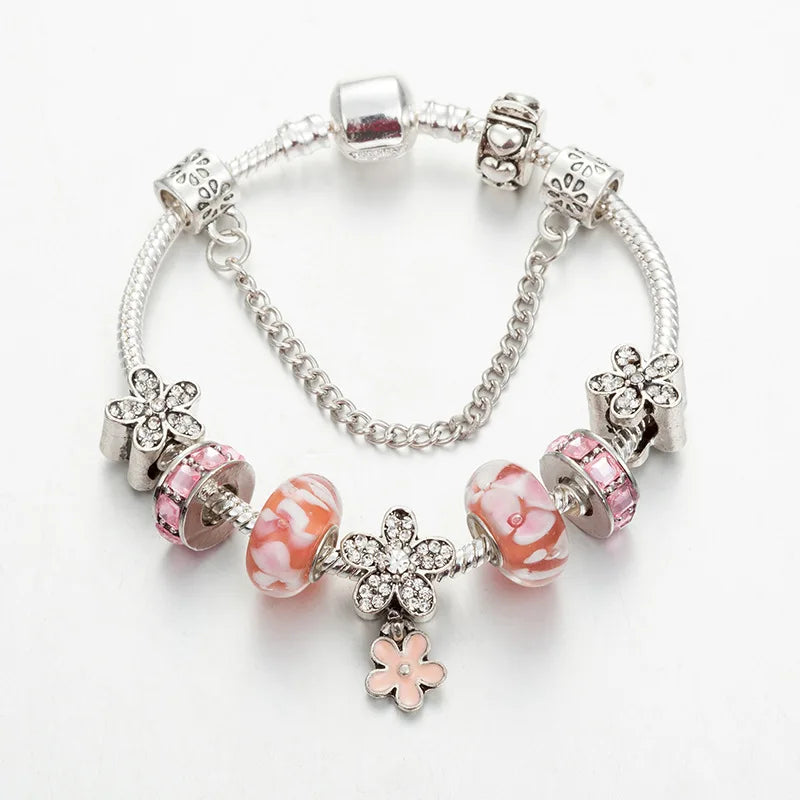 Crystal Glass Beads Bracelet - Girls Jewelry