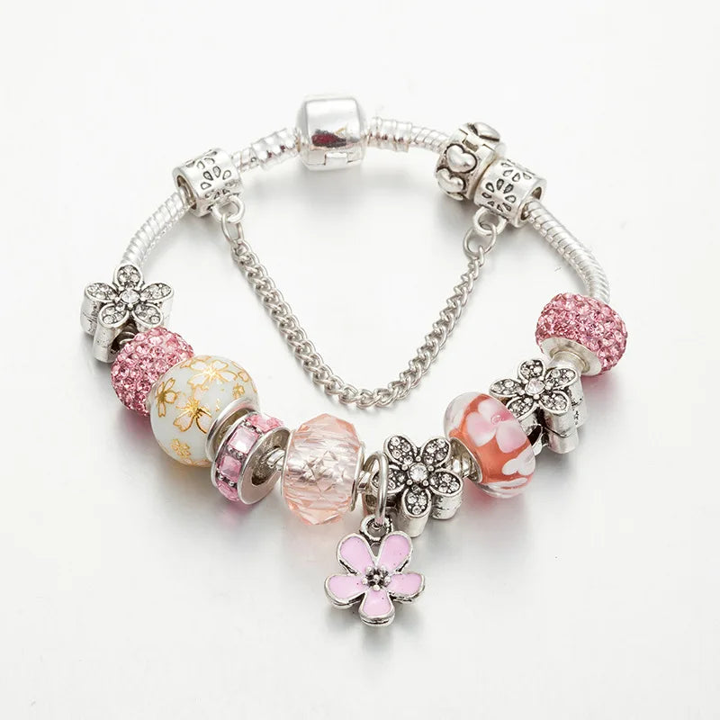 Crystal Glass Beads Bracelet Elegant Jewelry Accessories