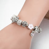 Girls Crystal Glass Beads Bracelet - Sparkling Charm Jewelry