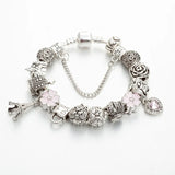 Girls Crystal Glass Beads Bracelet - Sparkling Charm Jewelry