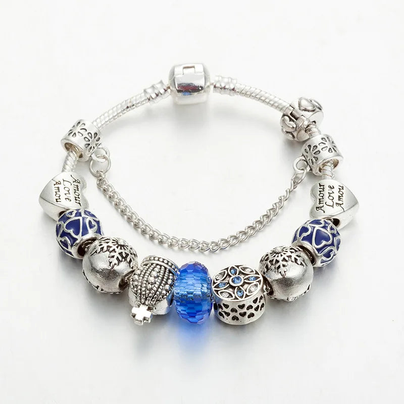 Crystal Glass Beads Bracelet for Girls, Multicolor Beaded Jewelry