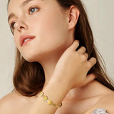 CZ Stone Bracelet for Women, Stainless Steel Daisies Bracelet