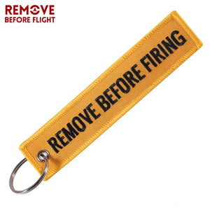 Fire Fighter Yellow Keychain REMOVE BEFORE FIRING