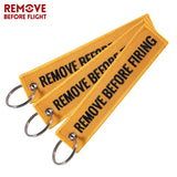 Fire Fighter Yellow Keychain REMOVE BEFORE FIRING