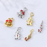 Christmas Candy Cane Pendant 925 Sterling Silver Plated Necklace Accessories