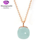 Copper Rose Crystal Necklace 19 Colors for Women