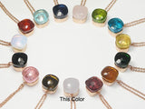 Copper Rose Crystal Necklace 19 Colors for Women