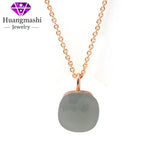 Copper Rose Crystal Necklace 19 Colors for Women