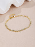 Copper-Plated 18K Pattern Bracelet Chain Charms