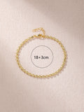 Copper-Plated 18K Pattern Bracelet Chain Charms