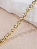 Copper-Plated 18K Pattern Bracelet Chain Charms