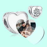 925 Sterling Silver Hand Print Heart Charm for Bracelet Baby Anniversary Gift