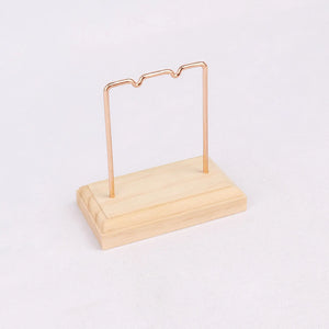 Jewelry Display Rack Stand Holder Earrings Necklace Organizer Wood Base