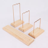 Jewelry Display Rack Stand Holder Earrings Necklace Organizer Wood Base