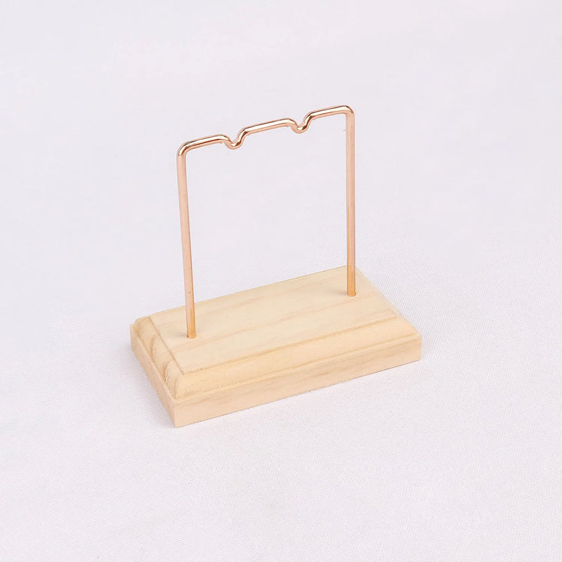 Jewelry Display Rack Stand Holder Earrings Necklace Organizer Wood Base