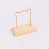 Jewelry Display Rack Stand Holder Earrings Necklace Organizer Wood Base