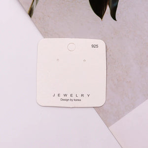 100Pcs/Lot Jewelry Earring Display Card 6x6cm Korea Cardboard