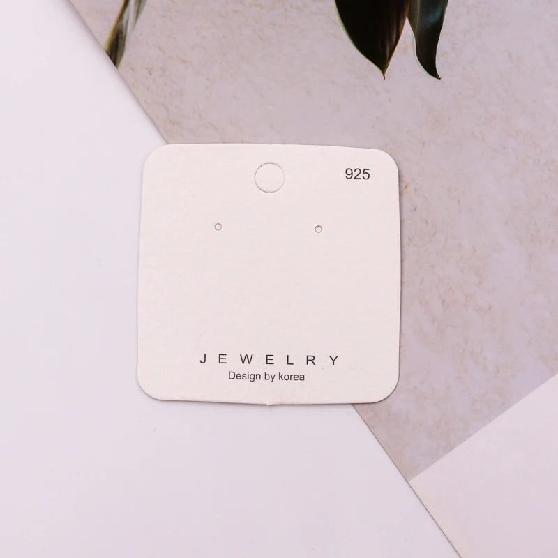 100Pcs/Lot Jewelry Earring Display Card 6x6cm Korea Cardboard