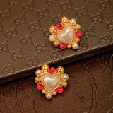 Heart-Shaped Pearl Earrings Women's Fine Jewelry