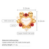 Heart-Shaped Pearl Earrings Women's Fine Jewelry