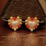 Heart-Shaped Pearl Earrings Women's Fine Jewelry