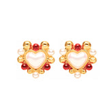 Heart-Shaped Pearl Earrings Women's Fine Jewelry