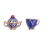 Enamel Glaze Necklace Earrings Set Teapot Pendants
