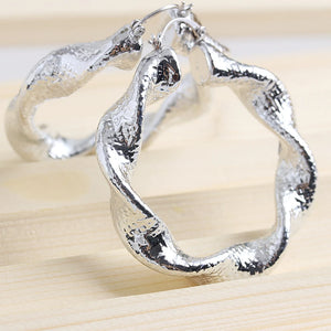 High Round Hoop Earrings for Party Wedding