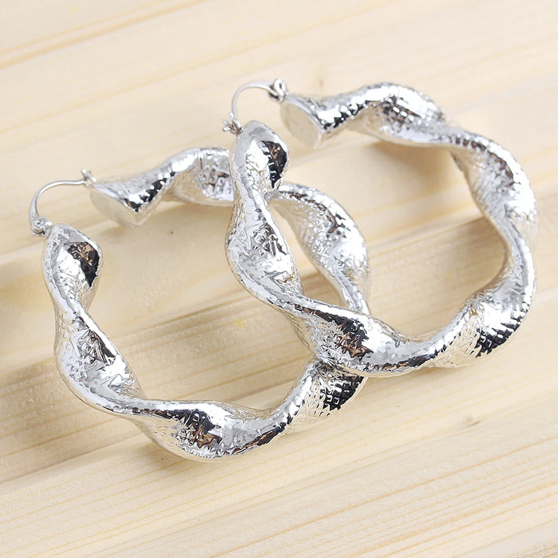High Round Hoop Earrings for Party Wedding