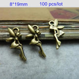 Angel Pendant 8*19mm Alloy Metal Antique Bronze Tone DIY Jewelry Supplies