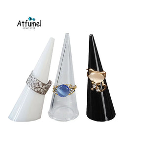 Clear Finger Cone Ring Display Stand Jewelry Organizer Holder 20Pcs
