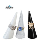 Clear Finger Cone Ring Display Stand Jewelry Organizer Holder 20Pcs
