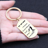 Dad My Hero Keychain Engraved - Family Gift