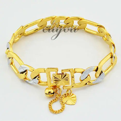 12mm Frosted Chain Yellow Bracelet