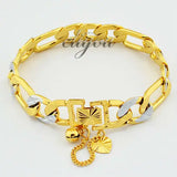 12mm Frosted Chain Yellow Bracelet