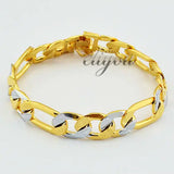 12mm Frosted Chain Yellow Bracelet