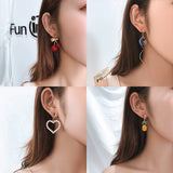 Enamel Fruit Flower Ear Clip Earrings for Women Kids