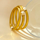 Silicone Pearl Charm Bracelet for Women Bangle Party Gift