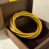 Three Rows Weave Bangles Bracelet For Women Girl