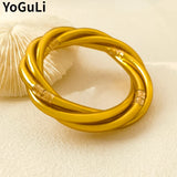 Three Rows Weave Bangles Bracelet For Women Girl