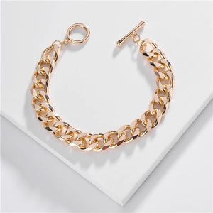 Thick Chunky Chain Link Bracelet for Women
