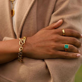 Thick Chunky Chain Link Bracelet for Women