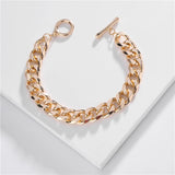 Thick Chunky Chain Link Bracelet for Women