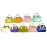 Silver Plated Women Handbag Pendant Crystal Jade Accessories
