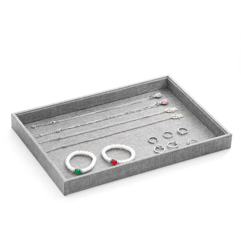 Vintage Grey Jewelry Display Stand Storage Tray