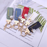 Horseshoe Buckle Car Keychain Couple Bag Pendant Birthday Gift