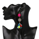 Bohemian Tassel Earrings Women's Hand Wound Colorful Jewelry