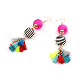 Bohemian Tassel Earrings Women's Hand Wound Colorful Jewelry