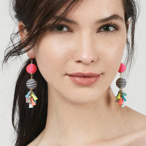 Bohemian Tassel Earrings Women's Hand Wound Colorful Jewelry
