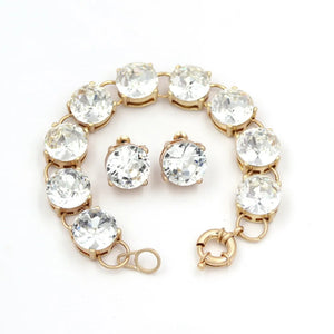 Big Glass Stone Dot Bracelet Bangle for Women